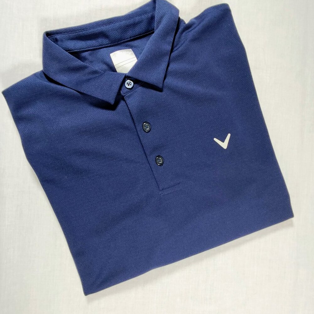 Callaway Men's XXL Blue Opti-Dri Golf‎ Short Sleeve Polo Shirt